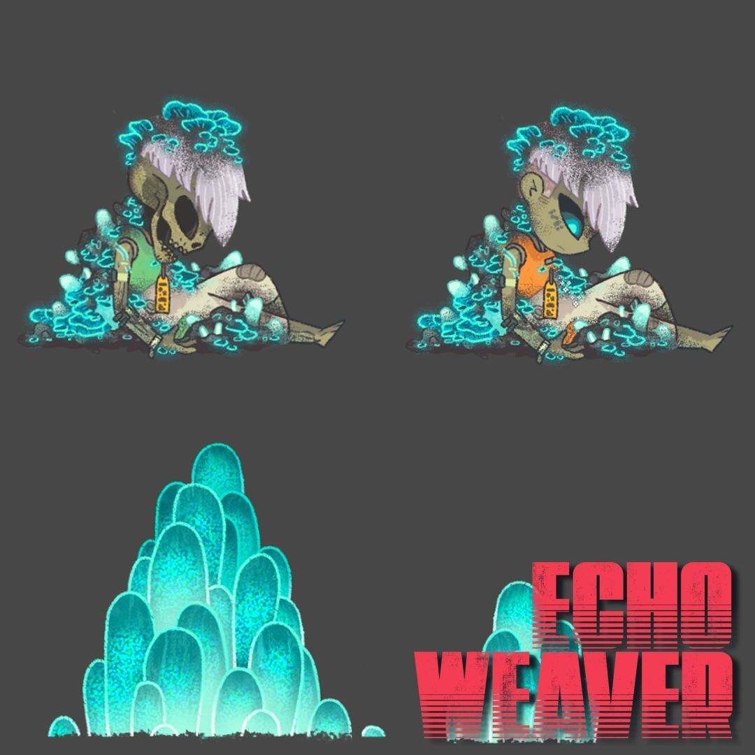 Oh no Weaver, is that you 🩹 ?! we expect everyone to read ALL the lore in game 😂 ♾️ 

#indiedev #gameart #conceptart #metroidbrania