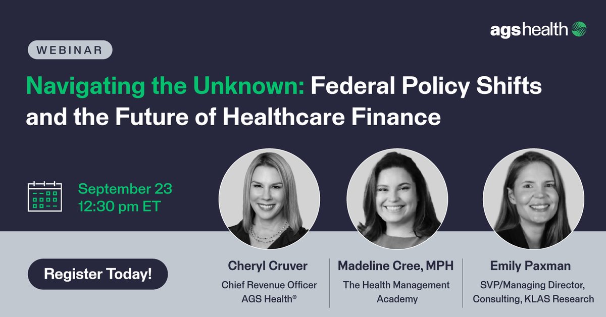Healthcare leaders: OBBBA reforms are redefining healthcare finance. Join our Sep. 23 webinar (12:30–2pm ET) for expert policy analysis + peer strategies from @TheHealthManagementAcademy and @KLASResearch
hubs.la/Q03HmQqy0