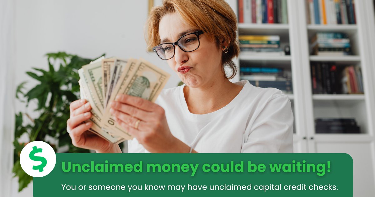 💸 Are you—or someone you know—owed capital credits?
Wake Electric returns excess revenue to members through capital credits, but some checks get returned due to outdated addresses.
Check the list to see if your name—or a friend’s—is on it! 👉 wemc.com/capital-credits