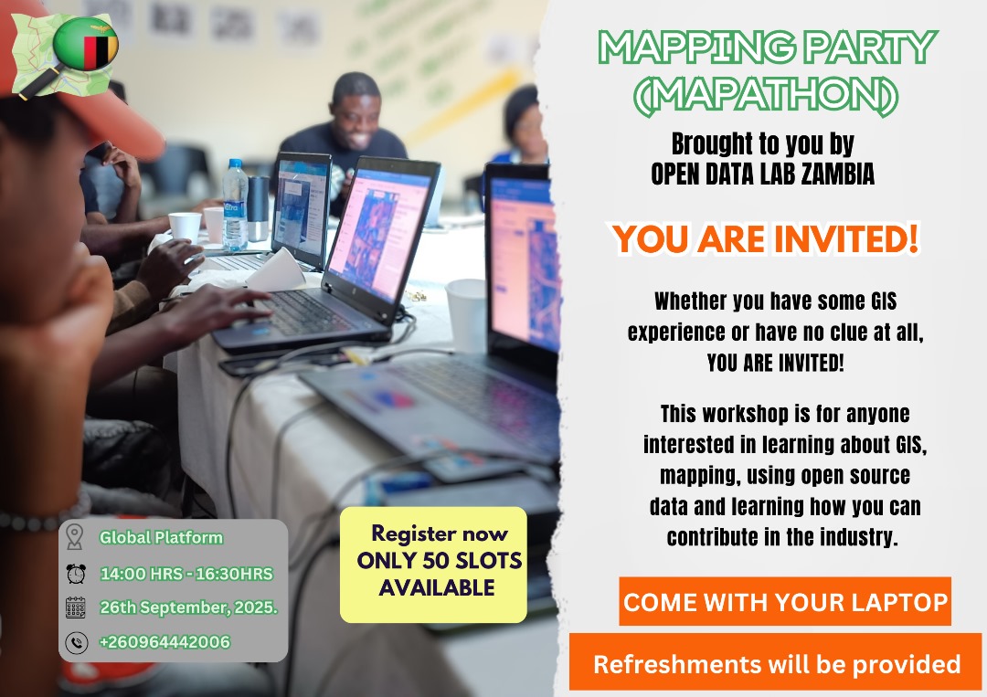 Join us for an epic Mapathon to make a real-world impact 🌍💪
No experience needed,  just bring your laptop and enthusiasm! 🧭💻
 * Registration:* docs.google.com/forms/d/e/1FAI…
See you there 💃🏿🕺🏿