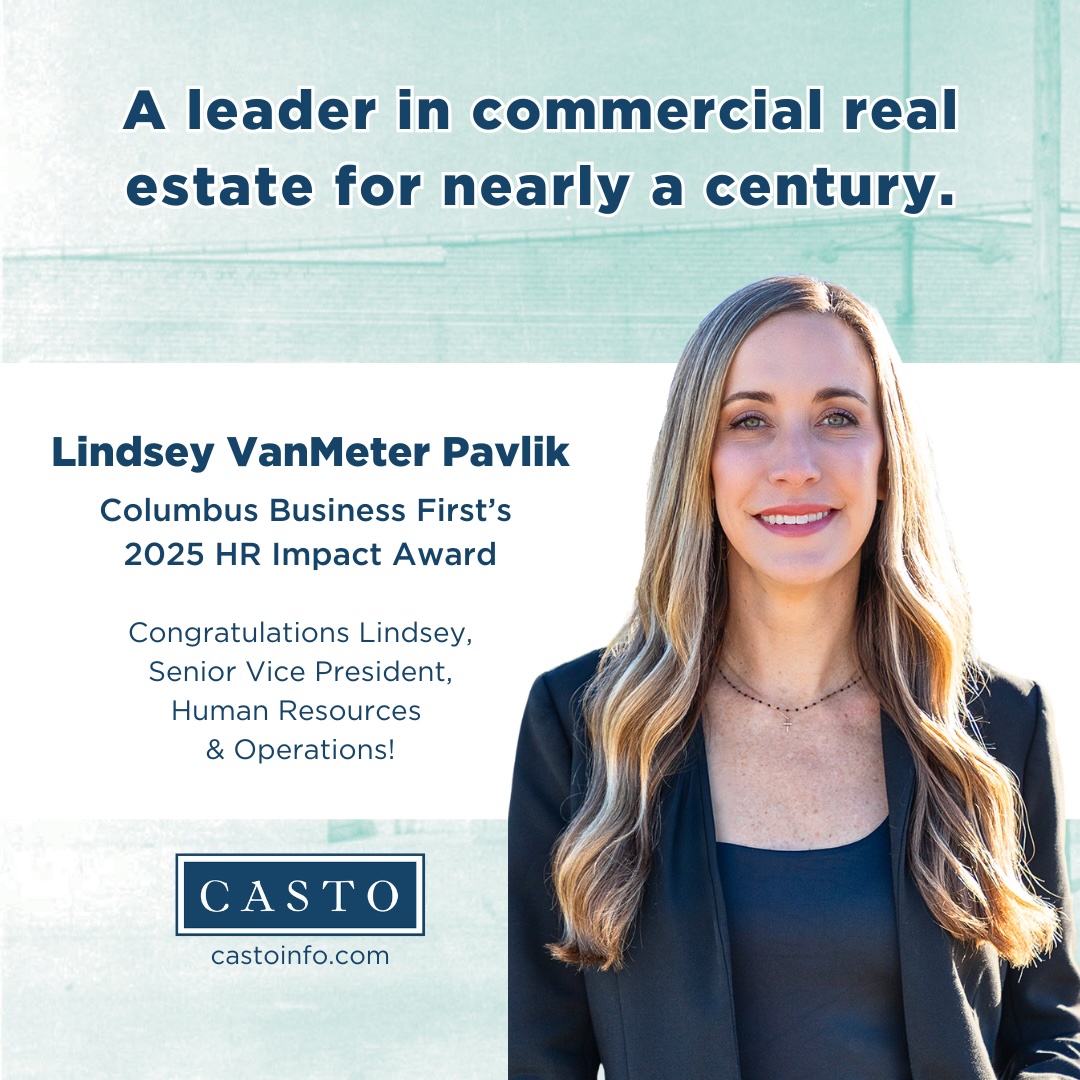 We’re proud to share that Lindsey VanMeter Pavlik, SVP of Human Resources &amp; Operations at CASTO, has been named a 2025 Columbus Business First HR Impact Award Honoree!

Congratulations, Lindsey, on this well-deserved recognition! #TeamCASTO #CASTOinfo #FacesofCASTO