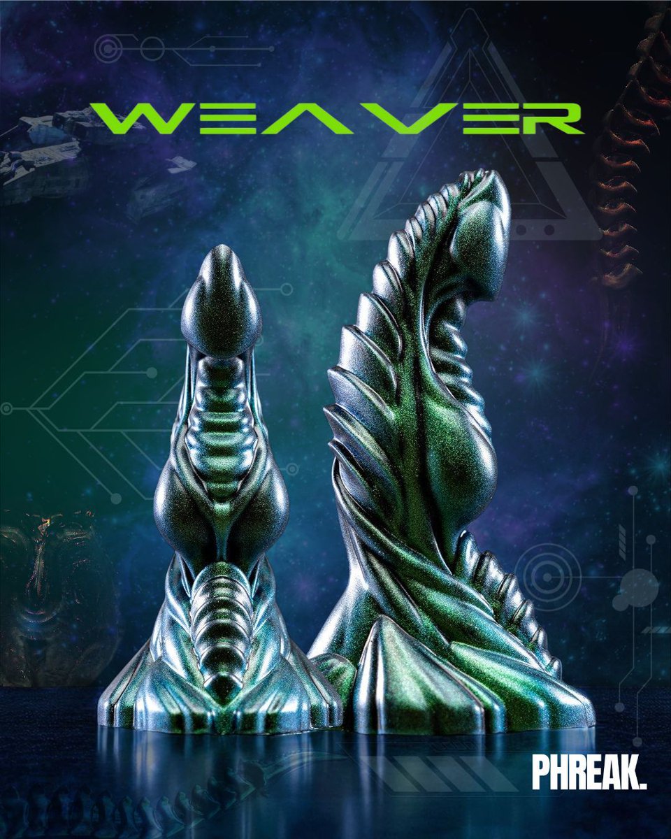 “In space, no one can hear you scream…" 👽 Weaver is a true nightmare from the stars. With ridges that echo extra-terrestrial pleasure, curves that feel almost predatory, and a design that drips with otherworldly menace — this creature is not of our world. Dare to let it hatch