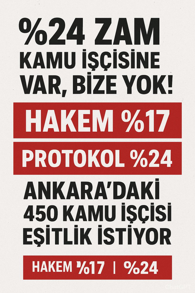 KarayollarP's tweet photo. 📌Ankara Yıldırım Beyazıt Üniversitesi çalışan 400-450 sürekli işçi,
➡️ TÜHİS üyeliği olmadığı için Kamu Çerçeve Protokolü’nden faydalanamıyor.
➡️ Diğer kamu işçileri %24 zam alırken, bizlere yalnızca Hakem’den %17 zam veriliyor.
⚖️ Eşitlik istiyoruz!
#EşitZam #Kamuİşçisi https://t.co/n3Q5DQZIG7