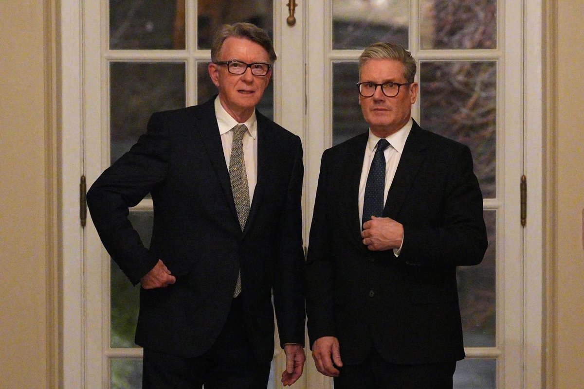 Starmer, 12/10/2024 - I have full confidence in Louise Haigh.

Haigh resigns.

Starmer, 1/1/2025 - I have full confidence in Tulip Siddiq.

Tulip resigns.

Starmer, 1/9/2025 - I have full confidence in Angela Rayner.

Rayner resigns.

Starmer has full confidence in Mandelson…