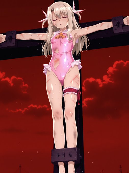 おはりつけ(朝の挨拶

囚われたヒロインを えっちな液体を滴らせた姿で磔にして、『敵にやられて敗北しちゃった後にえっちなことされて無理矢理イかされたんだな』と分かるようになってると良いと思う(何が 