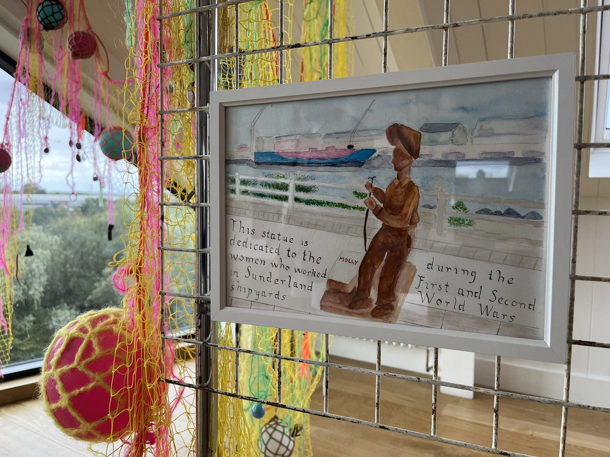 What a lovely surprise to see a work of art created by one of my Creative Calligraphers on display at Sunderland Art Festival last month. I’ve got a soft spot for the shipyard girls - and if you haven’t seen the statue down by the river, I’d recommend a visit! <a href="/SunderlandBID/">Sunderland BID</a>