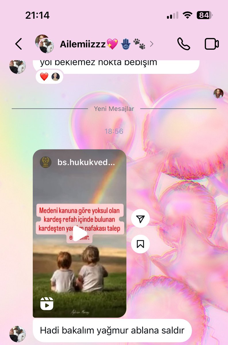 Sana ne mesajlar geliyordur şimdi;