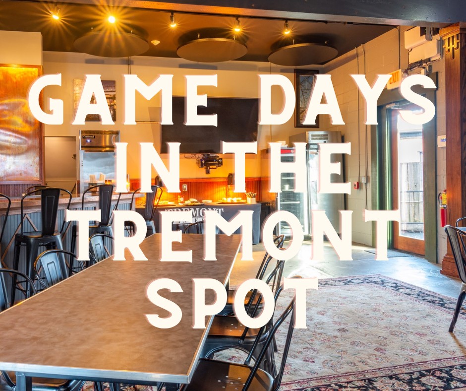 TremontTavern's tweet image. Catch a special college or pro game in the peace and comfort of The Tremont Spot. It’s everything you love about the Tavern, but all to yourselves! Email tremontspot@gmail.com to learn more
 #TheTremontSpot #TremontTime #CHAeats #GameDay