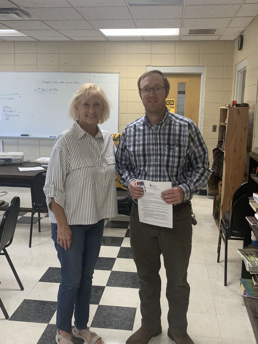 Congratulations to <a href="/CdaleBulldogs/">Clarkdale High School</a>
Ag &amp; Natural Resources Teacher, Mr. Carroll, for being awarded a Mini Grant from <a href="/LCSDFoundation/">LCSDFoundation</a>! The award includes a gift card to Harbor Freight to purchase tools/supplies for use in the career &amp; technical education classroom.
#LCSDFoundation