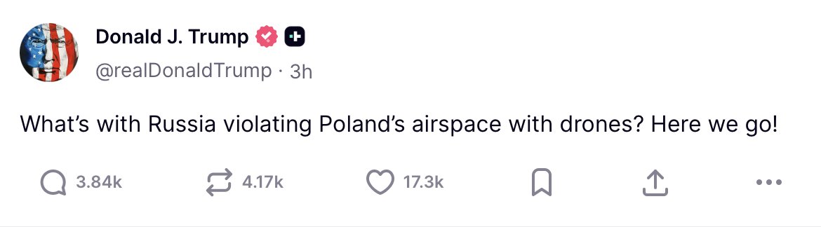 Ummm. 44 Polish soldiers and military personnel died in Afghanistan defending the United States under NATO's Art. 5. Another 25 died in Iraq. Meanwhile, when Poland is attacked by Russian drones: