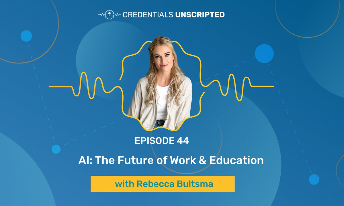 Instructure's tweet image. How will AI shape work and education? 💡

In #CredentialsUnscripted, Rebecca Bultsma shares why the future of AI means becoming more human.

👉 Tune in now: bit.ly/4niNUA2

#EdTech #AI #Parchment #Instructure
