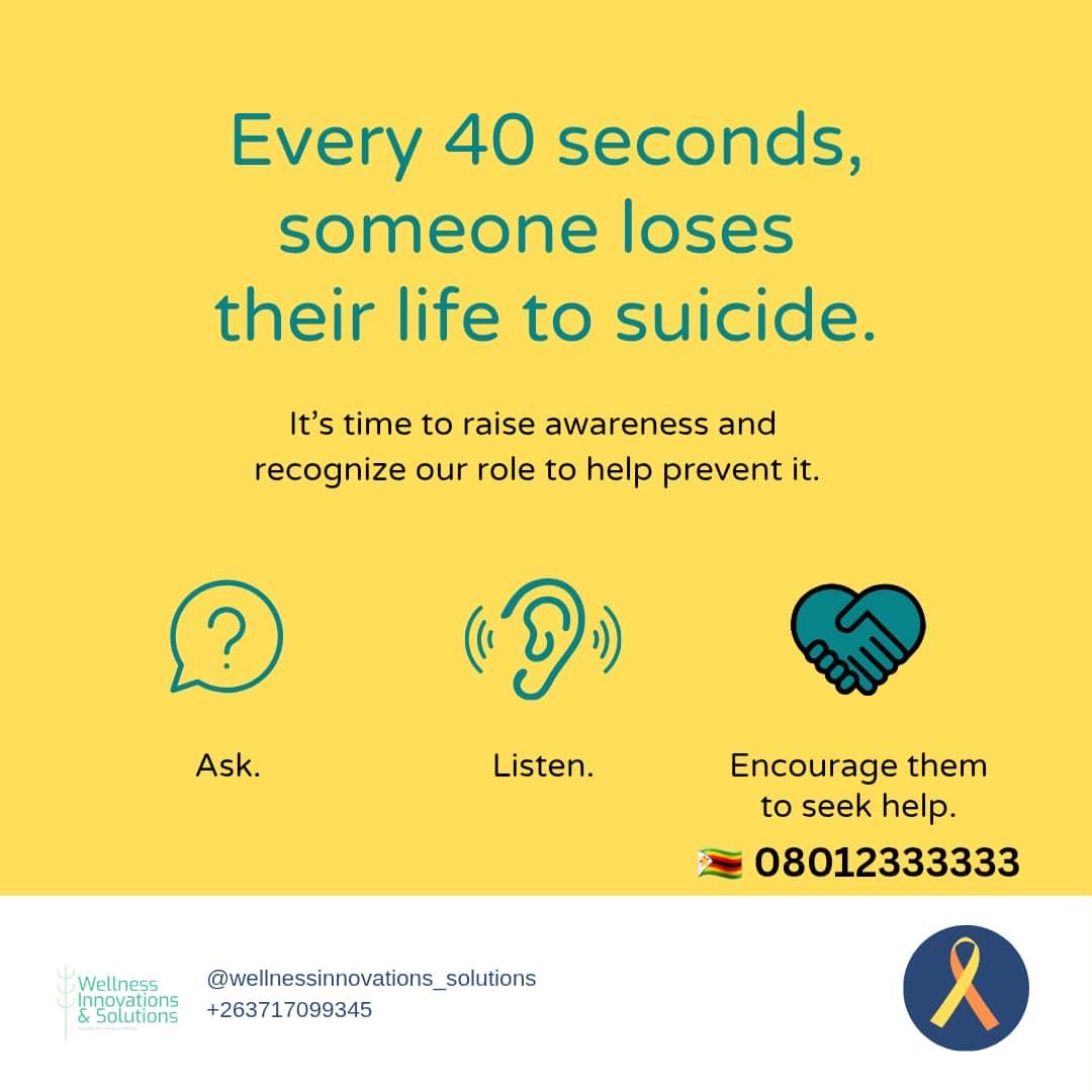 pluzhealth's tweet image. WORLD SUICIDE PREVENTION DAY: Let’s change the narrative 

Talk to someone 
Reach out to your loved ones 
Lend a helping hand 
Give your shoulder to lean on 
Offer a listening ear 

#WSPD #LetsChangeTheNarrative #Zwitter