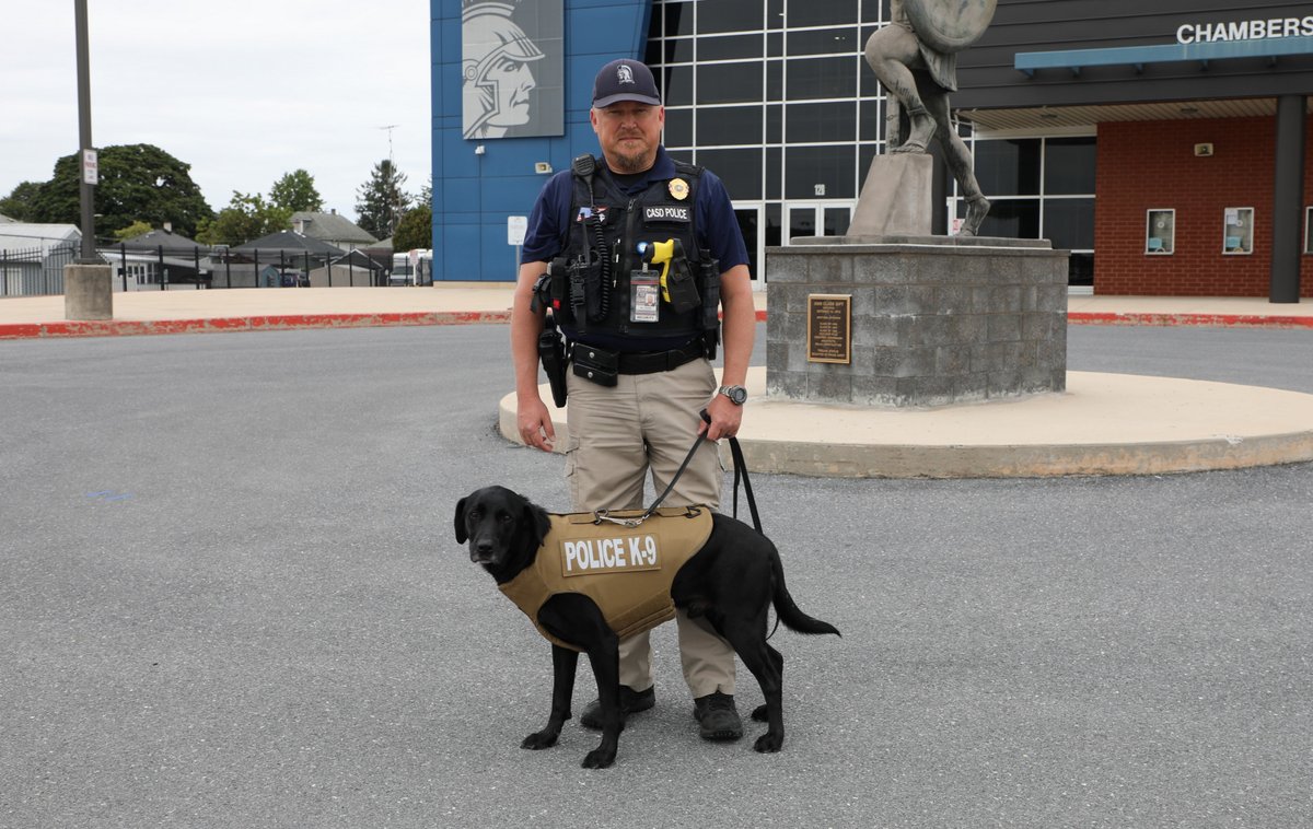 Chambersburg Area School District Police Department, PA, K9 Gunner has received a bullet and stab protective vest thanks to a charitable donation from non-profit organization Vested Interest in K9s. Read more: ow.ly/FjX650WUMkI