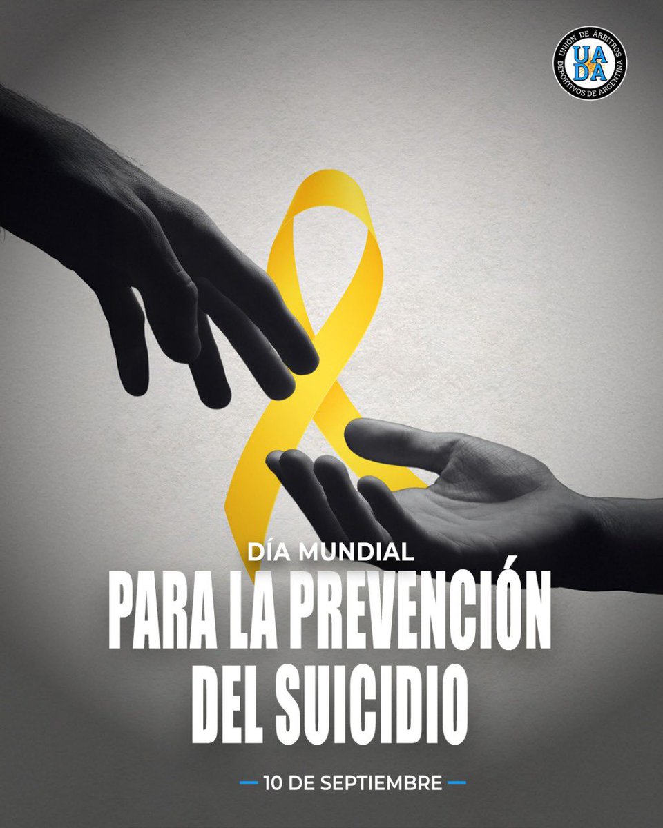 🟡 Día Mundial de la Prevención del Suicidio 🟡
Hoy recordamos la importancia de hablar, escuchar y acompañar. 💛

Cuidarnos es tarea de todos: la prevención comienza con un gesto, una palabra, una escucha atenta.