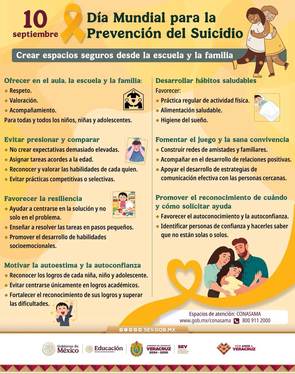 💛 En el Día Mundial para la Prevención del Suicidio recordemos que la salud mental es fundamental. 

Promovamos acciones de apoyo y acompañemos a quienes atraviesan momentos difíciles.

Escuchar y formar redes de apoyo puede salvar vidas. 👐🏻✨