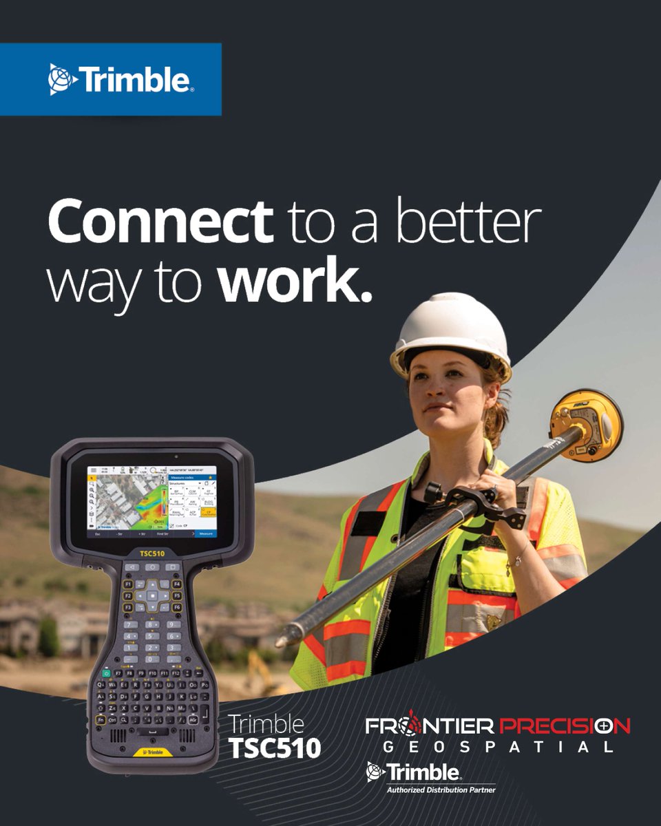 Introducing the 🆕 Trimble #TSC510 Controller &amp; pair with 📲 Data Manager App—connect to a better way to work with seamless file transfers from your 💻 PC to your controller!

shop.frontierprecision.com/product/trimbl…

#frontierprecision #howyoumeasurematters #survey #geospatial