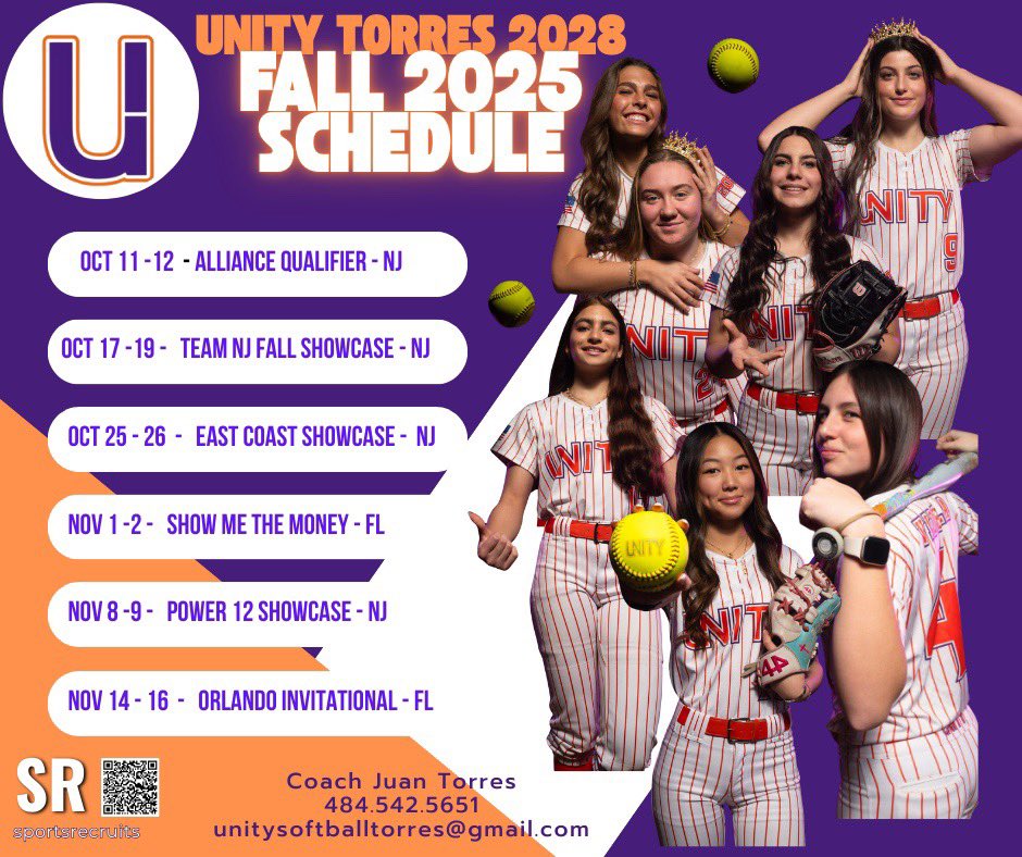 Can’t wait to get on the field with my team!!🥎💜🧡