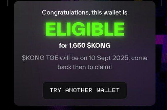 Hey CT!

🔉 <a href="/CyberKongz/">CyberKongz</a> Airdrop For <a href="/opensea/">OpenSea</a> Users 🔥

📶 Link— checker.cyberkongz.com

❗ Criteria Not Clear.