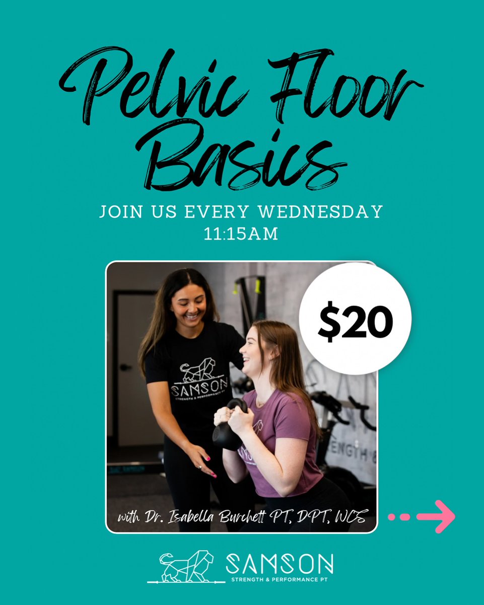 Balanced Physician Care (@bpcjax) on Twitter photo Check out this weekly class for ladies in Jacksonville Beach, Florida from our friends at Samson Strength & Performance Physical Therapy- focused on pelvic floor training, basic instruction, and movement to connect you to your core.
Every Wednesday at 11:15am
$20 Per Class. (904) Check out this weekly class for ladies in Jacksonville Beach, Florida from our friends at Samson Strength & Performance Physical Therapy- focused on pelvic floor training, basic instruction, and movement to connect you to your core.
Every Wednesday at 11:15am
$20 Per Class. (904)