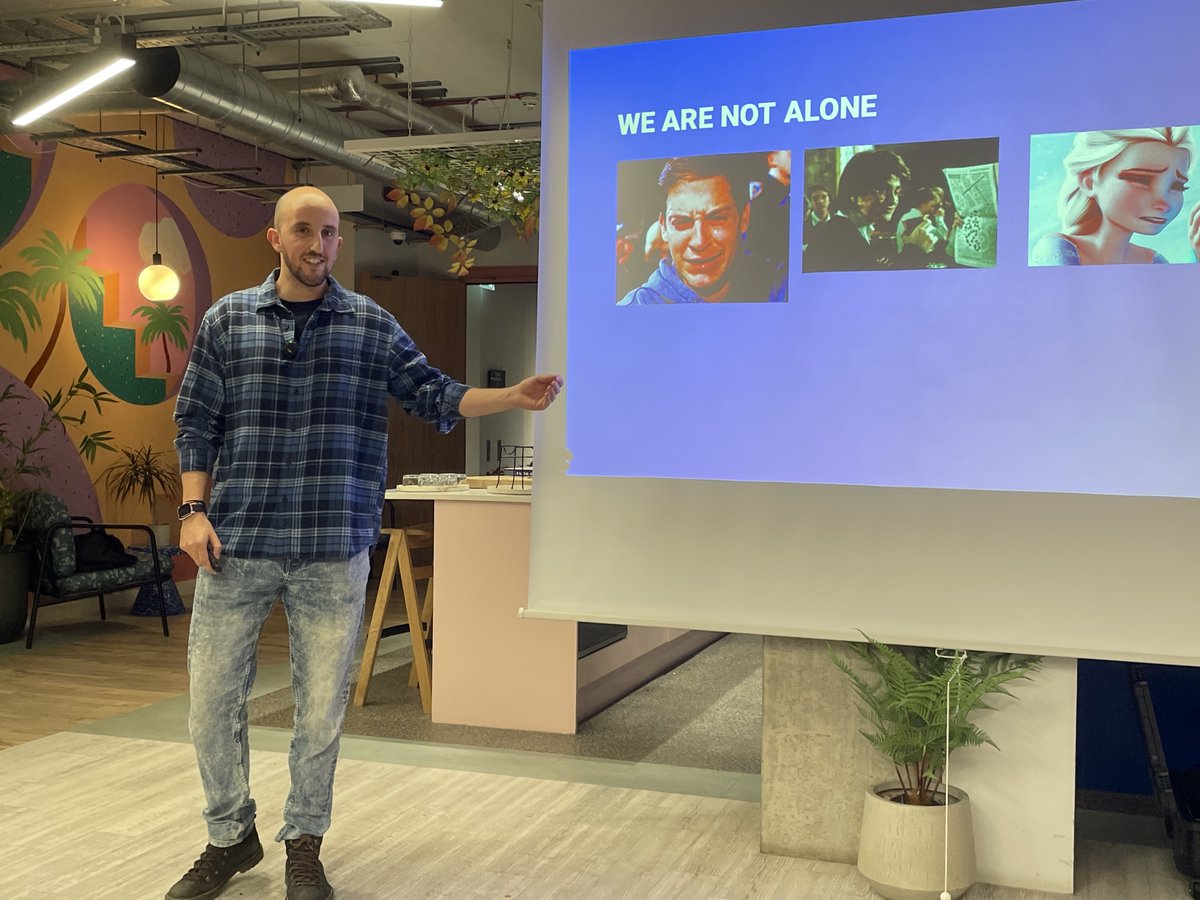 Adria helping us debug impostor syndrome 🪲