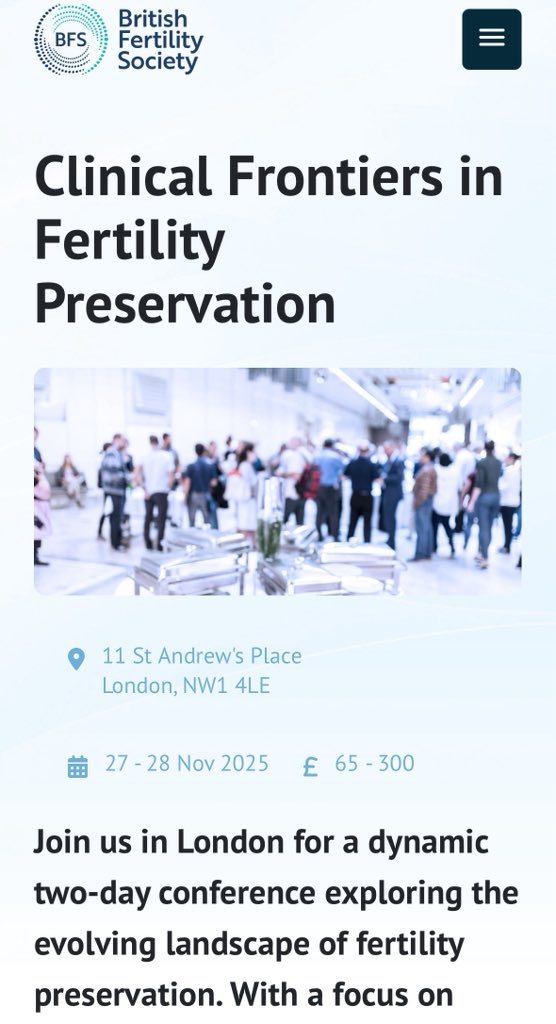 ORCHID_NET_Fert's tweet image. 🗣️ Calling everyone in the #FertilityPreservation family!
Please read on & re-post 🙏
REGISTRATION IS NOW OPEN for The UK Fertility Preservation Annual Conference will take place on 27-29th November in London 🌆 
Click here to secure your place 💃🕺 👉 britishfertilitysociety.org.uk/civicrm/event/…
