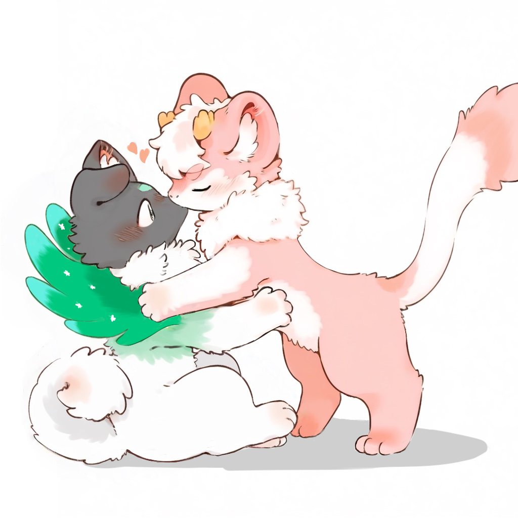 guorandom213's tweet photo. #furry #有兽焉 #FabulousBeasts 壮壮&amp;荔枝的亲亲

第一次尝试两个角色模型互动，效果貌似不大好还请见谅xwx https://t.co/2tcHQAGJ1o