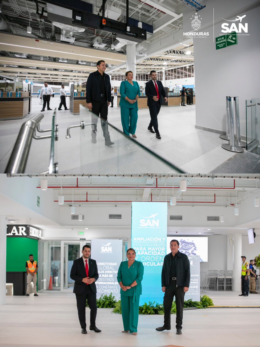SANHNoficial's tweet photo. Tras años de abandono, el Aeropuerto Ramón Villeda Morales hoy vuelve a tomar vuelo con la inauguración de la Fase 1 en las Terminales A y B, que lo coloca a la altura de lo que mereces y, que sobre todo, conecta con los tuyos ❤️✈️🇭🇳 La transformación apenas comienza. https://t.co/MZVKqqS5cg