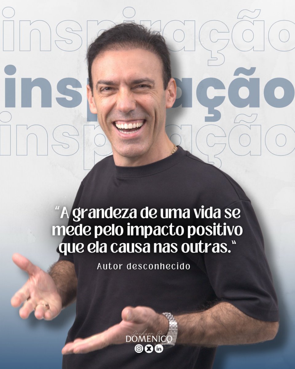 JacksonDomenico's tweet photo. A verdadeira grandeza não está em títulos ou conquistas materiais, mas na capacidade de transformar vidas ao nosso redor. 

Cada gesto de bondade, cada atitude de integridade e cada palavra de encorajamento constroem um legado que ultrapassa gerações. https://t.co/pF7hkjahkn