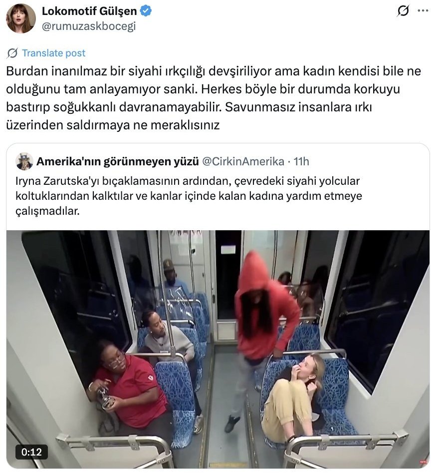 Kadına şiddet olaylarına müdahale etmiyorlar diye Türk erkeklerini linçletenler, bu korkunç olaya kayıtsız kalan siyahileri savunma riyakarlığında bulunabiliyor.