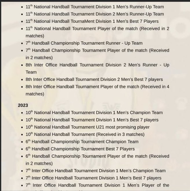 The 20 year old national top handball player <a href="/yashmu07/">Yashmu</a> has been unfairly removed from the team in what looks like a pre-planned move. He was given only short notice to attend a test right after returning from 2.5 months of training in Malaysia. Corrupt officials are destroying