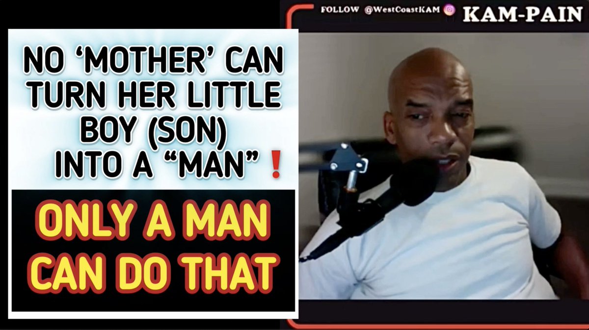 NO Woman Can SHOW a BOY How To Be a MAN... ONLY A MAN CAN DO THAT for a BOY.
👉🏾 youtu.be/HBudLgGtjBg