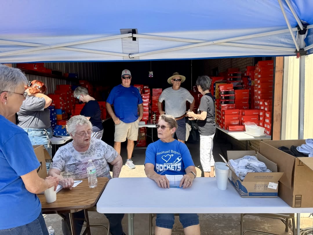 TXM partnered with <a href="/Buckner_Shoes/">Buckner Shoes</a> for Orphan Souls and <a href="/BucknerSrLiving/">Buckner Retirement Services</a> to deliver 2,000 pairs of shoes to San Angelo residents impacted by flooding.

Thank you to every volunteer who made this possible!
