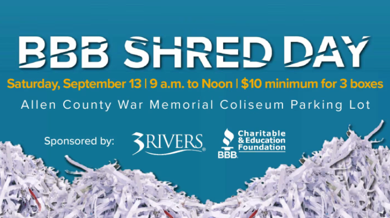 Don't miss BBB Shred Day THIS WEEKEND!

WHEN: Saturday, September 13 at 9am-12pm
WHERE: <a href="/acwmc/">@acwmc</a> parking lot
WHAT: Shred up to 3 boxes of documents securely

The event will conclude when the trucks fill up, so get there early!

INFO 🔗 bit.ly/ShredDayFall25