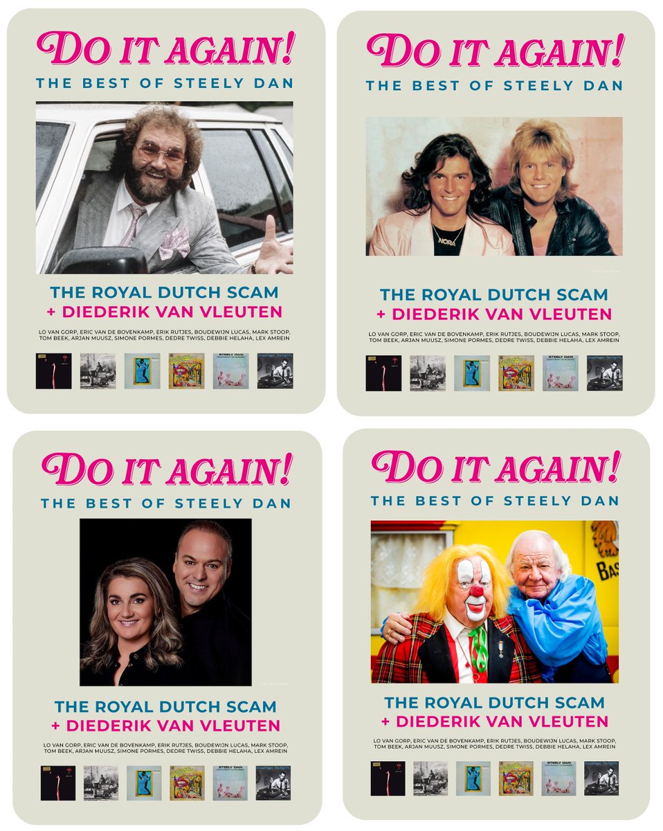 Er gaan op het Internet foto's rond van onze Steely Dan-tournee waarbij man en paard helaas niet goed zijn weergegeven. Laat u niets wijsmaken dames en heren. Onze website is royaldutchscam.nl