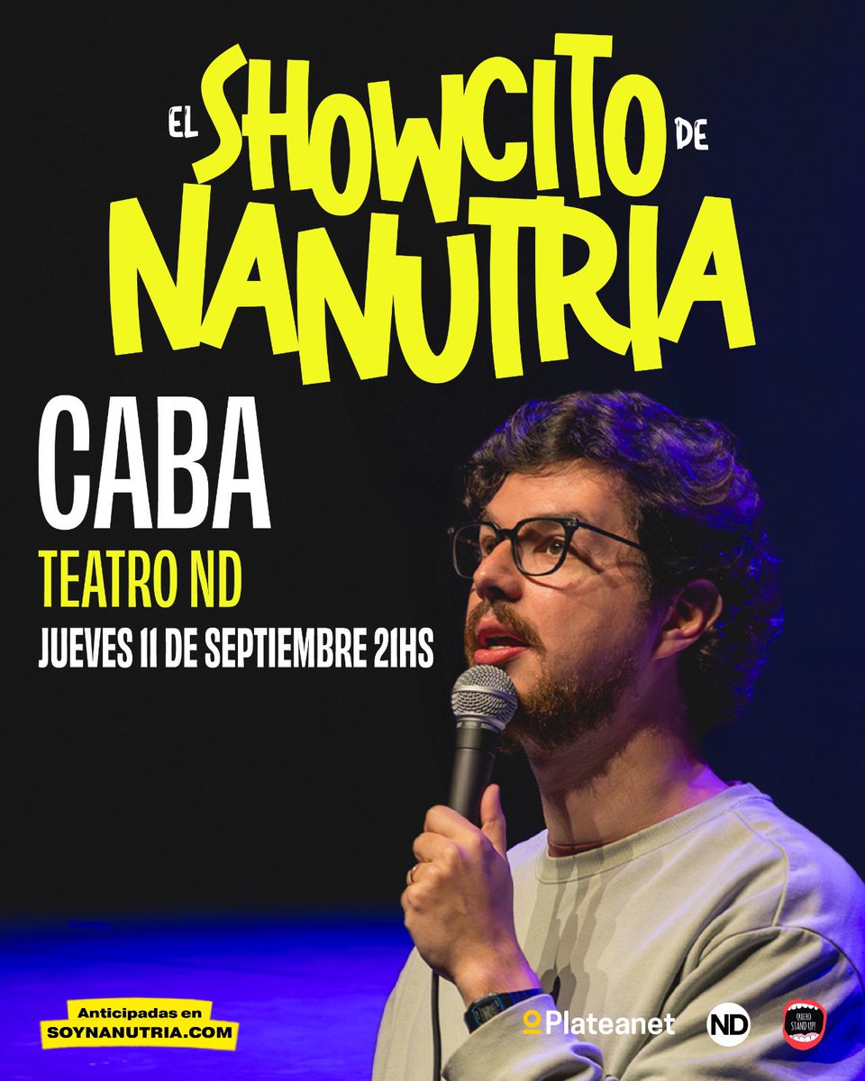 📍Jueves

<a href="/nanutria/">Víctor Medina</a>: Despide sus chistes en ND Teatro. Oportunidad para reír con su última rutina de Stand Up. 

🎫Tickets: plateanet.com/obra/22734?obr…