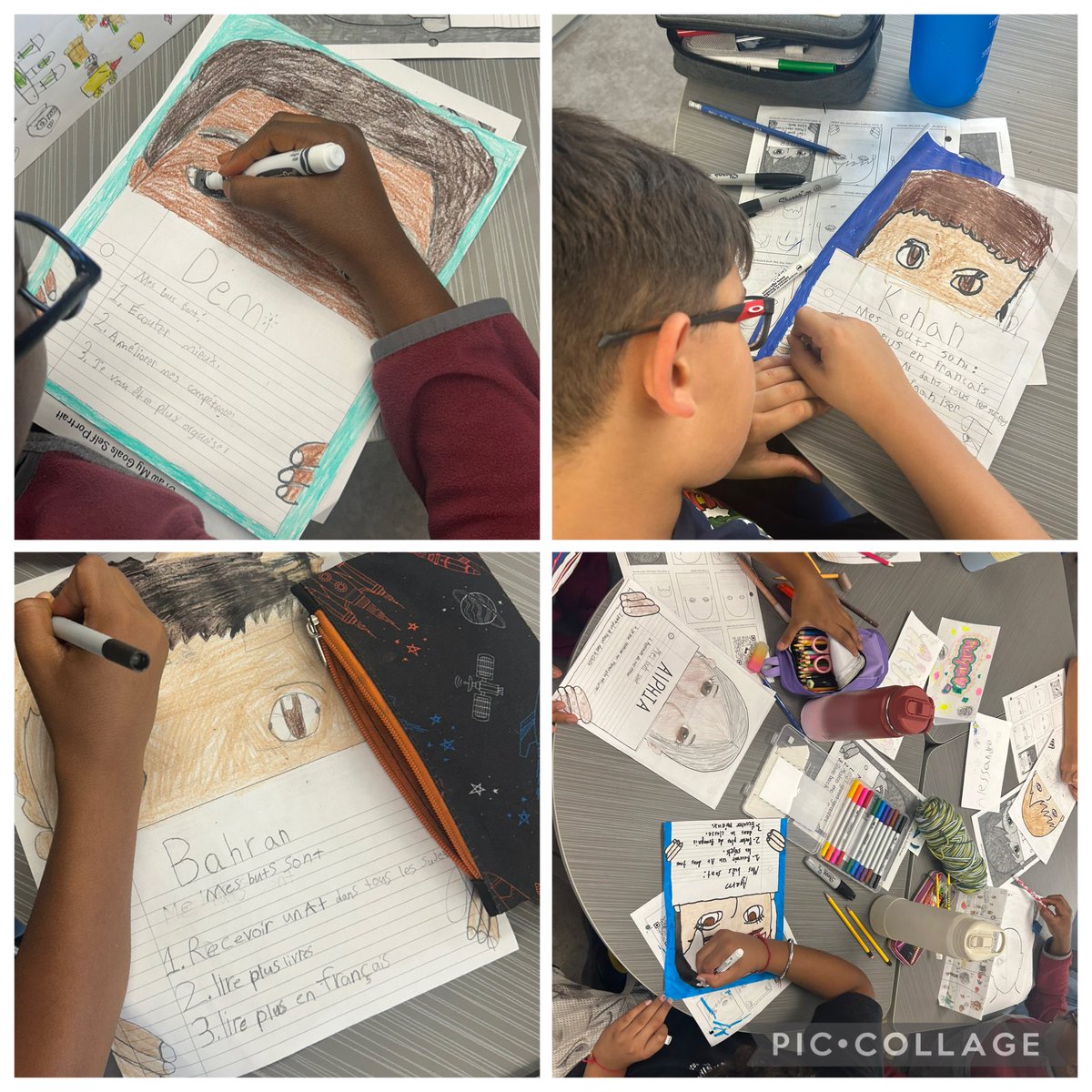 Bienvenue aux 5e années! 👋🏽 On travaille sur nos buts et auto-portraits . ✍🏻📝Excéllent! <a href="/StGiannaOCSB/">St. Gianna OCSB</a>