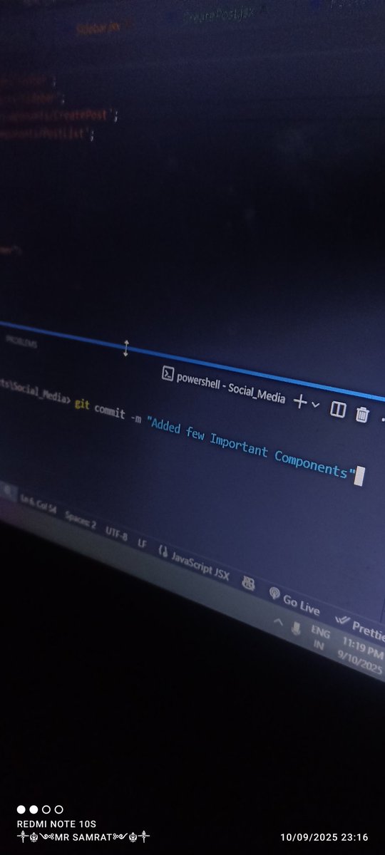 Soumyadeep58881's tweet image. 💾 git commit -m &quot;Added few Important Components&quot;
That single line &amp;gt;&amp;gt;&amp;gt; 3 cups of coffee ☕⚡

Dev dopamine unlocked. 🚀
Techies, recruiters, and code warriors — you know the vibe.

#DevLife #GitGood #100DaysOfCode #WebDevHumor