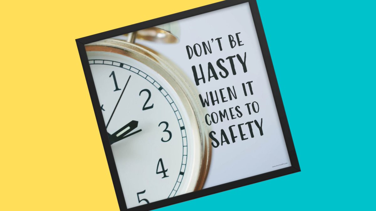 ⏱Don't be hasty when it comes to safety!
👉 Inspirational safety posters and more at inspiresafety.com

#safety #safetyposters #motivation #safetyleadership