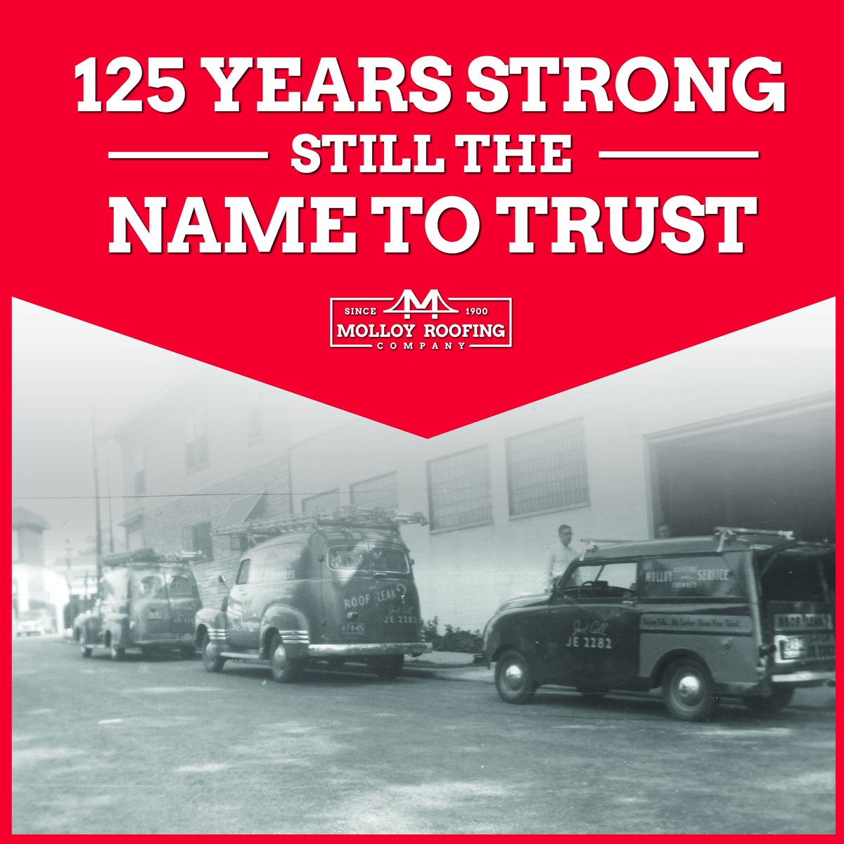 MolloyRoofingCo's tweet image. For 125 years, Molloy Roofing Company has been protecting homes and businesses across Greater Cincinnati.

While our vehicle fleet has modernized in recent decades, our commitment to quality remains the same.

Generations of experience. One name to trust. 

#125YearsStrong