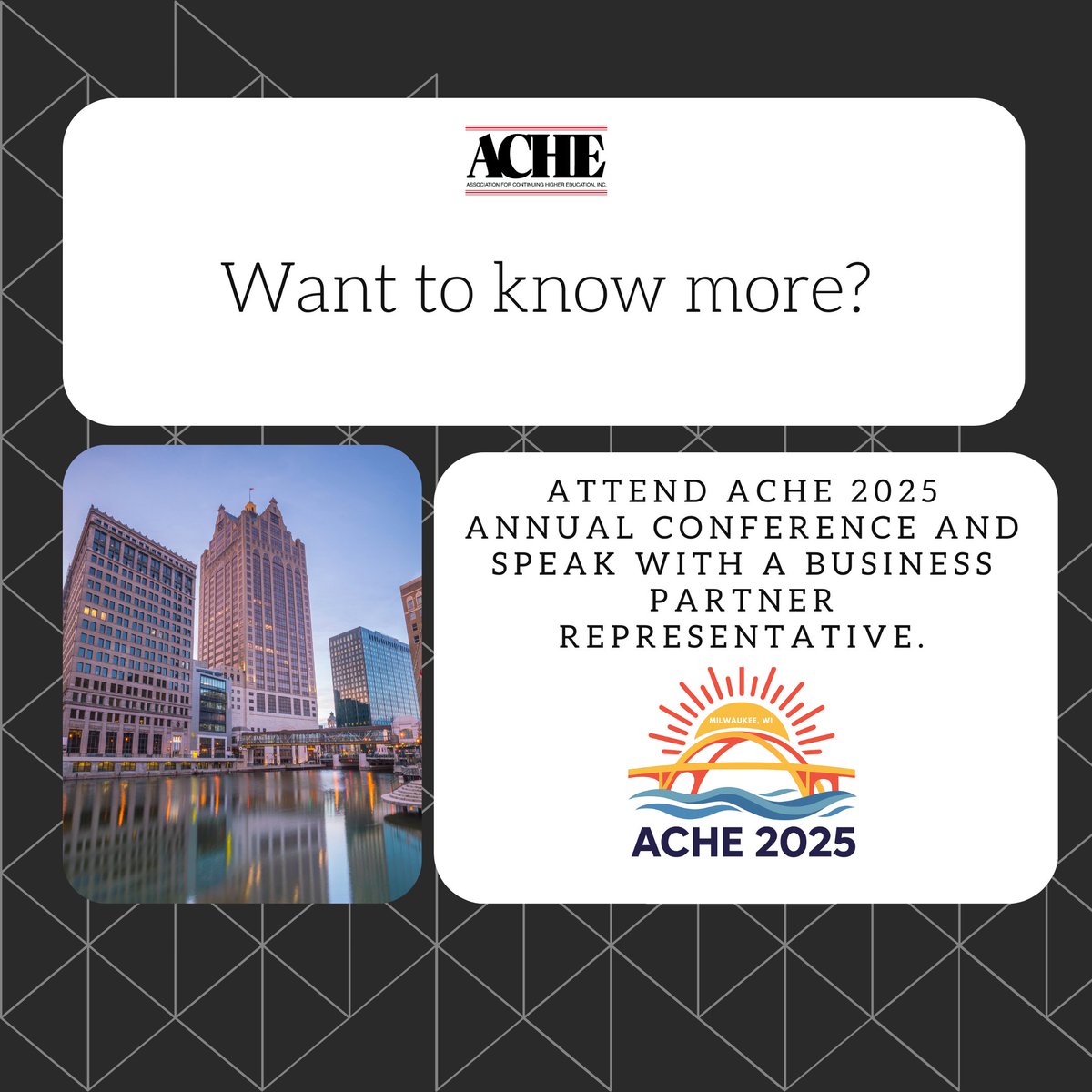 Gold Tier Business Partner Spotlight: We’re proud to recognize Modern Campus (moderncampus.com) and Kennedy &amp; Company (kennedyandcompany.com) as ACHE 2025 Gold Tier Business Partners! Thank you for your commitment!
#ACHEcon2025 #BuildingBridges
