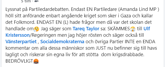 Ja, det är BEDRÖVLIGT hur lite eller snarare INGET alls man hör från våra olika Partierna😡 angående dom som lagligt JUST NU riskerar sina liv ute till havs för att stötta Krigsoffer💞 Men klaga kan dom om dom aktivister som kan vara lite väl störande vilket förvisso inte är okey