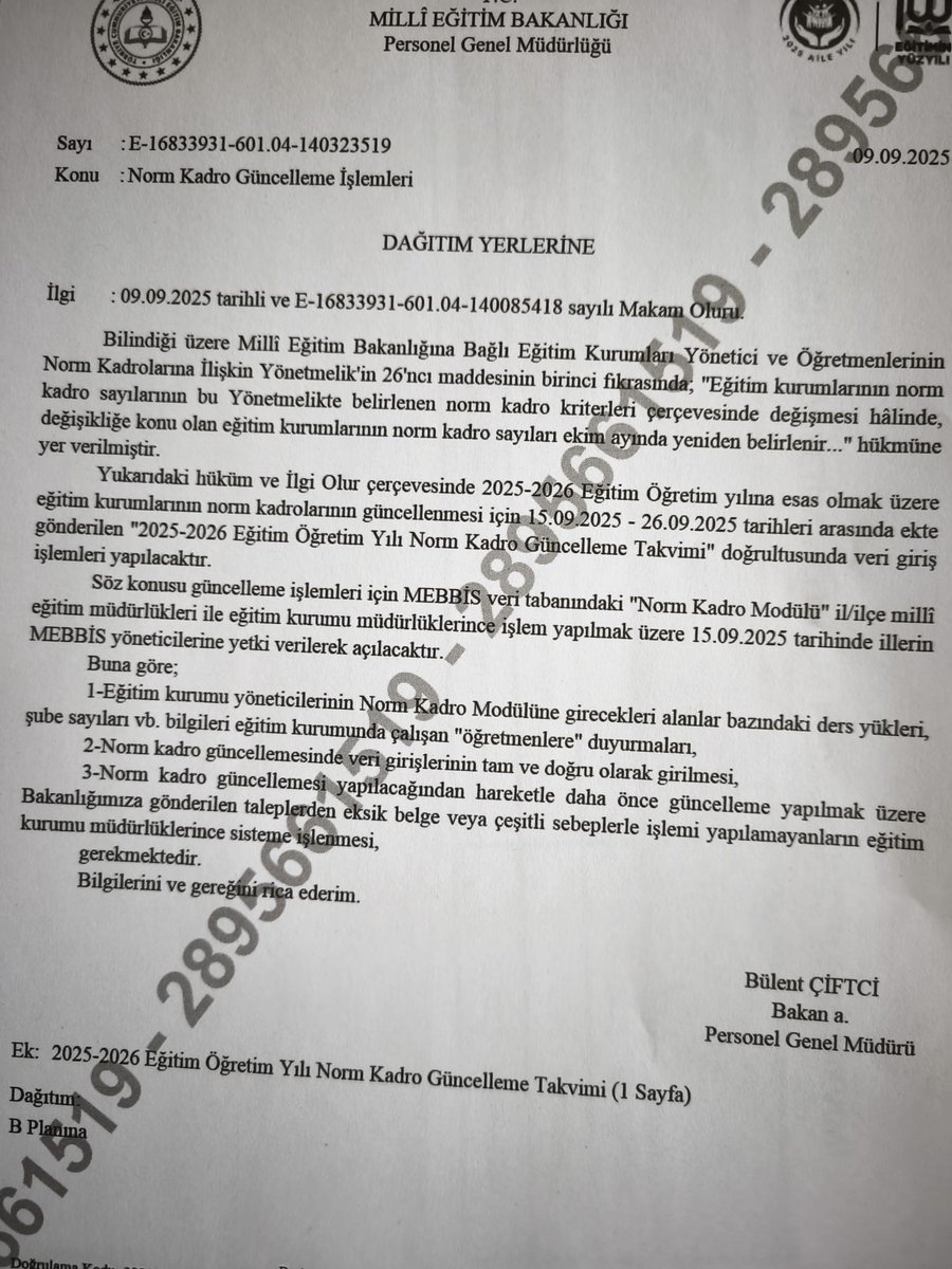 Milli Eğitim Norm güncellemesi istemiş. Şaka anlayışları çok kötü ama kendileri iyi eğleniyor belli ki.