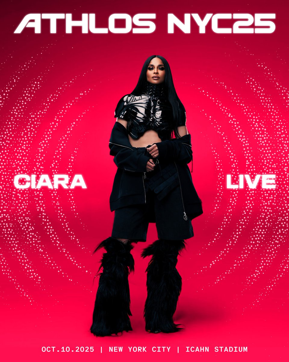 travismillerx13's tweet image. Ciara will be performing at ATHLOS NYC on October 10th ✨