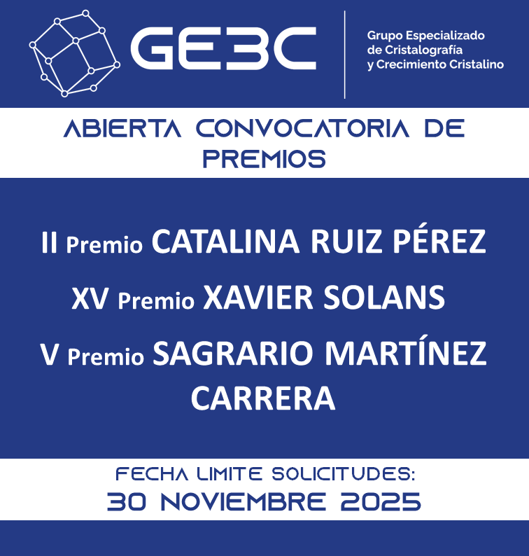 📣 Abierta convocatoria de Premios del GE3C!!!
🏅II Premio CATALINA RUIZ PÉREZ
🏅XV Premio XAVIER SOLANS
🏅V Premio SAGRARIO MARTÍNEZ CARRERA
🗓️Fecha límite solicitudes: 30 NOVIEMBRE 2025
📃Más información:  ge3c.rseq.org/premiosge3c/