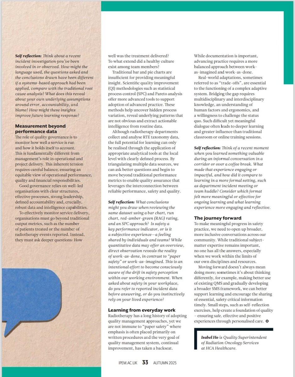 isabelholc's tweet image. Thank you @ipemnews for the opportunity to share a few #radiotherapy patient safety reflections following the publication of #ASR Advancing Safer Radiotherapy @UKHSA