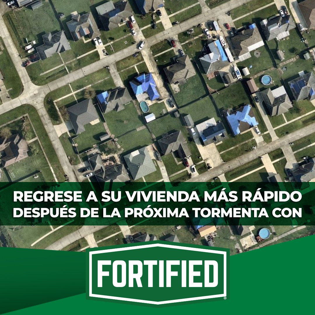 A FORTIFIED Home protects your biggest investment with proven storm resistance, reducing recovery costs and ensuring lasting peace of mind. ✅ Learn more at FORTIFIEDHome.org.

Un hogar FORTIFIED protege tu mayor inversión con resistencia comprobada a tormentas, reduciendo