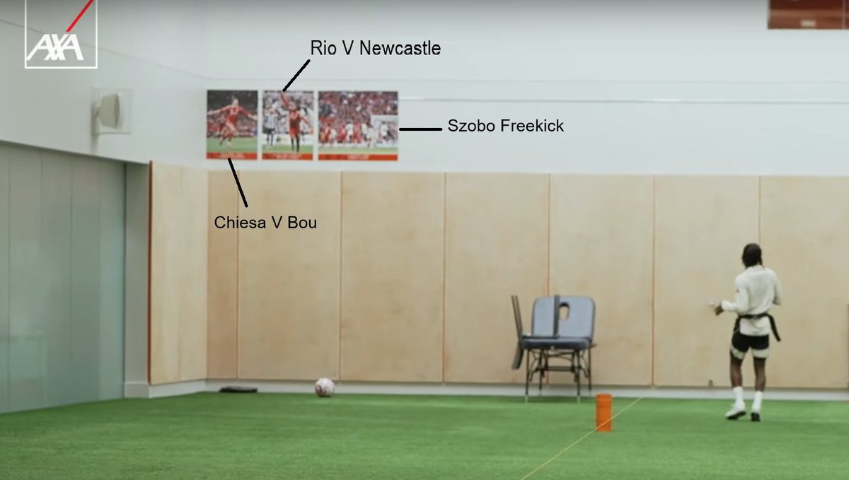 LFCTransferRoom's tweet photo. It seems like Liverpool have started putting posters up of the best moments of the current season in their training centre.

1. Chiesa late goal v Bournemouth 
2. Rio late goal v Newcastle
3. Szoboszlai free kick goals Arsenal 

Awesome touch that! 😍🔥

📸: @TheAnfieldBuzz https://t.co/AGeScdcA0W
