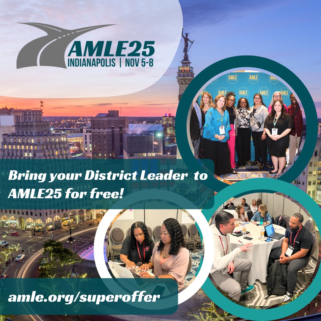 Have you heard the SUPER news? 

Any principal or assistant principal registered for the AMLE Annual Conference can invite their superintendent, assistant superintendent, or a senior-level district administrator with significant oversight of middle level education to attend