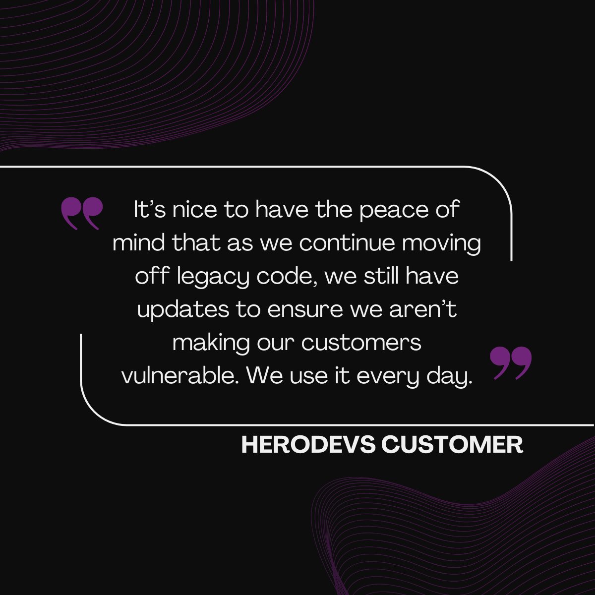 HeroDevs (@herodevs) on Twitter photo Legacy code doesn’t have to equal risk. The real win? Keeping your customers safe while you modernize. Legacy code doesn’t have to equal risk. The real win? Keeping your customers safe while you modernize.