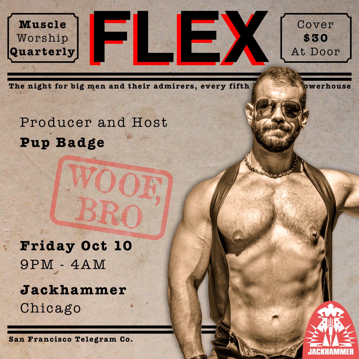 FlexPartySF's tweet image. Meet the go-go dancers and DJ for FLEX in Chicago at @Jackhammer_Chgo October 10th! Tix available now on Eventbrite. #muscleworship #muscleappreciation #musclefetish #touchmymuscles #flex